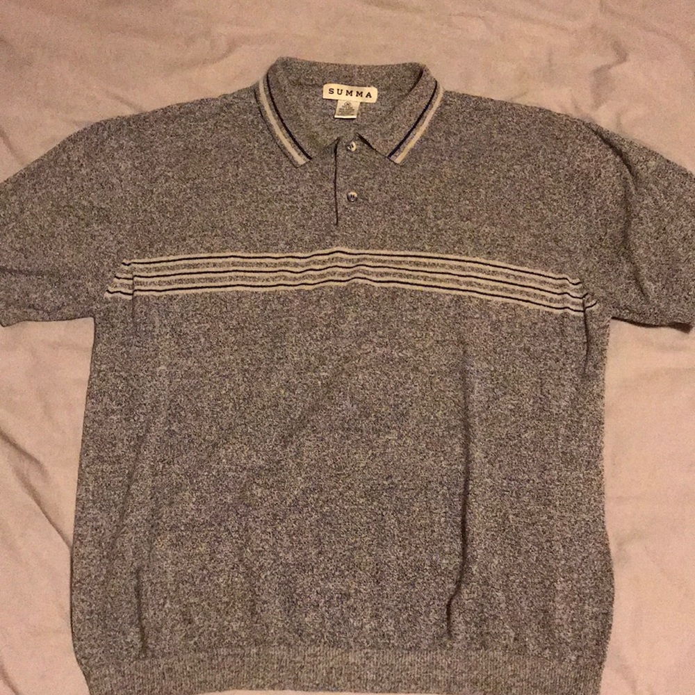 Summa collared T-shirt 70% silk size M